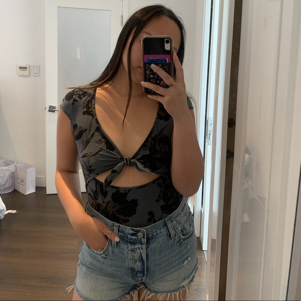 Free people cutout bodysuit XS
